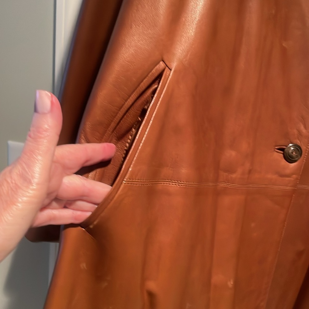 Italian buttery soft custom made coat size 44- approx 10-12 - Picture 4 of 15